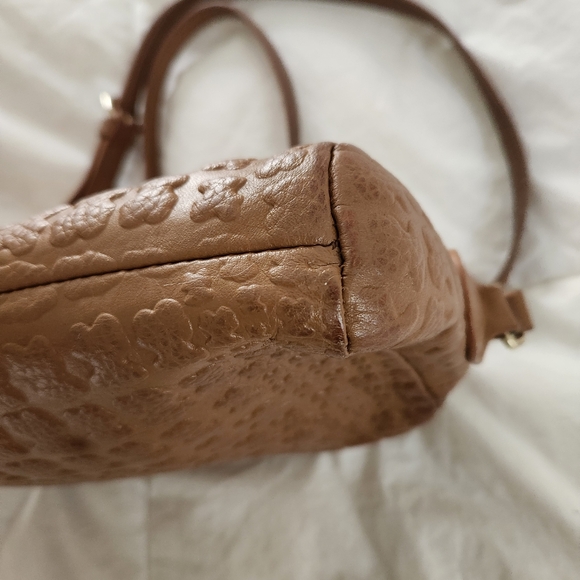 tous crossbody bag Brown Leather Bear Embossed Travel - Picture 3 of 14